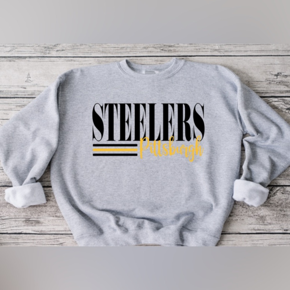 Steelers striped crewneck